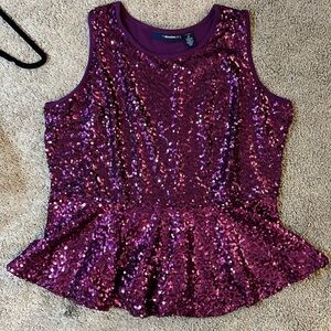 Denim 24/7 sequin tank top